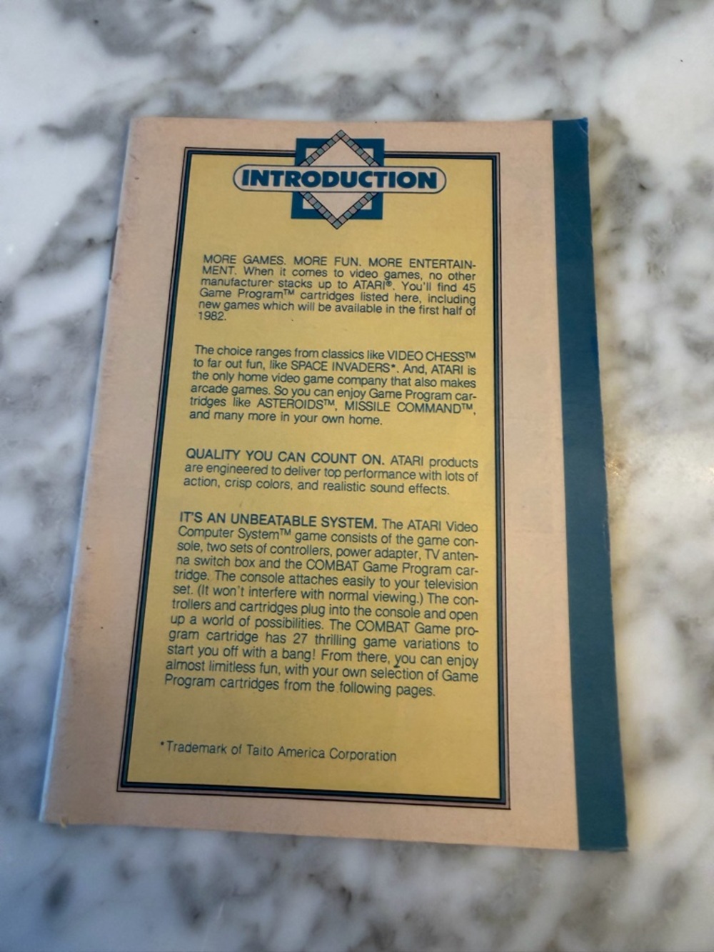 Vintage 1980’s Atari Video Game System Catalog